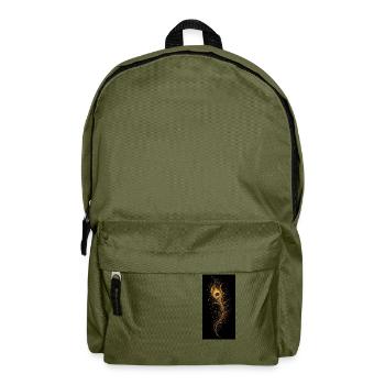 Pfauenfeder - Rucksack - Olivgrün - Vorne
