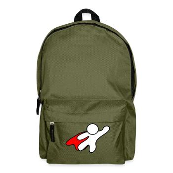 Superhelden Comic Cartoon - Perfekte Geschenkidee - Rucksack - Olivgrün - Vorne