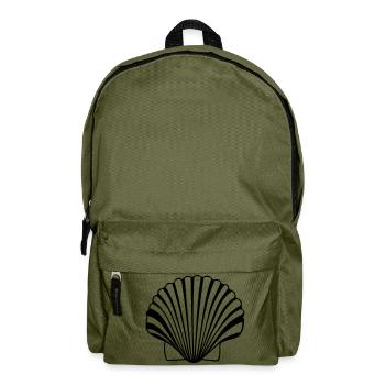 Jakobsmuschel Jakobsmuschelschale der Compostela-W - Rucksack - Olivgrün - Vorne