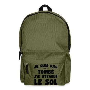 Ich bin nicht gefallen, ich habe den Boden angegriffen - Rucksack - Olivgrün - Vorne