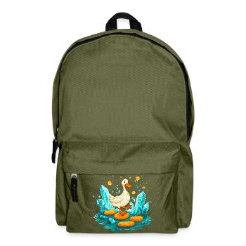 Treasure Duck in the Crystal Realm - Backpack - olive green - Front