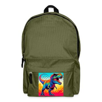 Dinosaurier - Rucksack - Olivgrün - Vorne