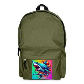 Requin - Sac à dos - vert olive - Devant