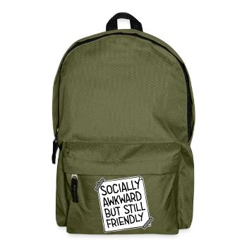 Diction socialement maladroite mais quand même amicale - Sac à dos - vert olive - Devant