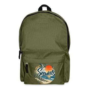 Seewärts Strandsunset - Rucksack - Olivgrün - Vorne