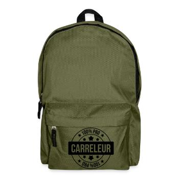 Fliesenleger / Bau / Fliesen / Maurer - Rucksack - Olivgrün - Vorne