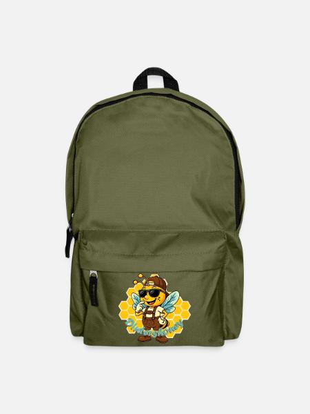 Honigbiene Styleheld mit Sonnenbrille - Rucksack - Olivgrün