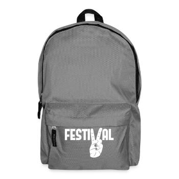 festival peace Musik Konzerte Party feiern - Rucksack - Mittelgrau - Vorne