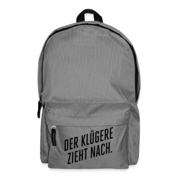 Der Klügere zieht nach - Rucksack - Mittelgrau - Vorne