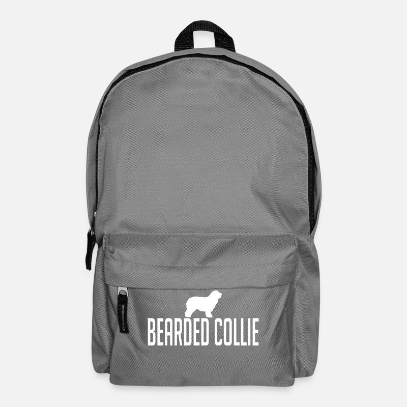 BEARDED COLLIE Hunderasse - Rucksack - Mittelgrau