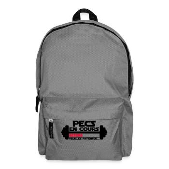 pecs en cours,citations,message,muscu - Sac à dos - gris éléphant - Devant