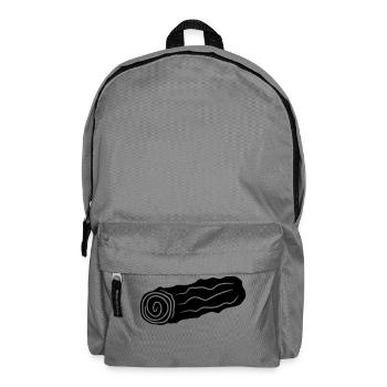 black tree trunk wood floor firewood huette wood - Backpack - elephant grey - Front