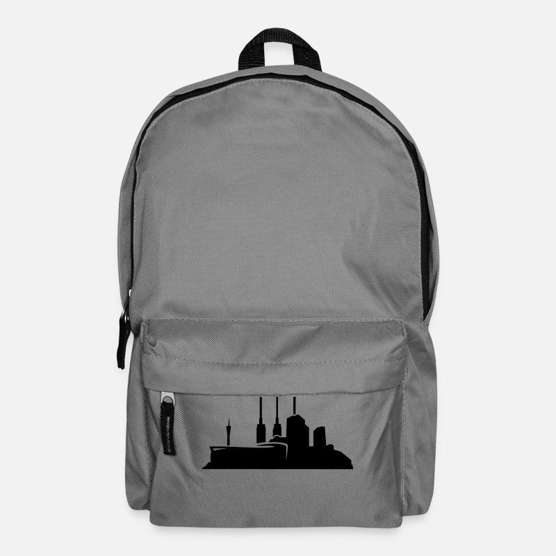 Hannover // Skyline // Silhouette // Skylineshirt - Rucksack - Mittelgrau