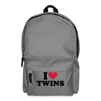 I love twins - Backpack - elephant grey - Front