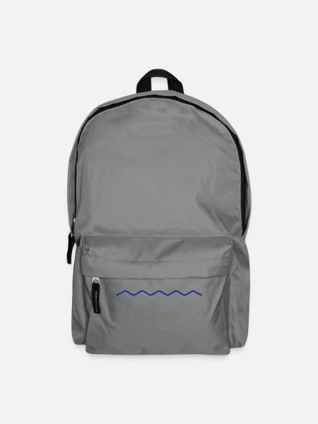 Wellenlinie - Rucksack - Mittelgrau