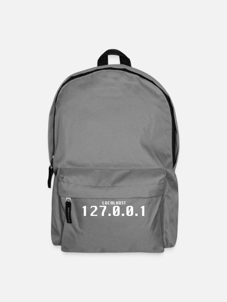 Localhost 127.0.0.1 No Place Like / Nerd Geek - Rucksack - Mittelgrau