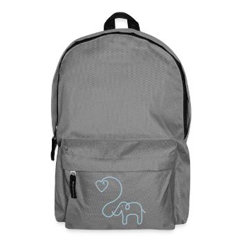ELEFANT mit Herz - Rucksack - Mittelgrau - Vorne