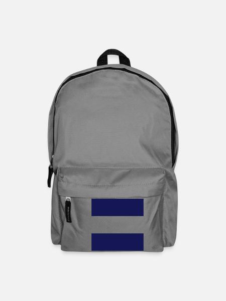 Balken, quer gestreift - Rucksack - Mittelgrau