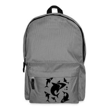Shark - shark fin - Backpack - elephant grey - Front