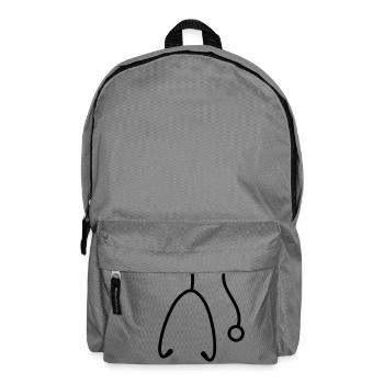 haengend hals Stethoskop abhoeren herzschlag puls - Rucksack - Mittelgrau - Vorne