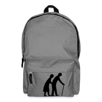 Old couple silhouette idée cadeau go - Sac à dos - gris éléphant - Devant