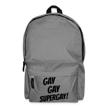gay gay supergay - Backpack - elephant grey - Front