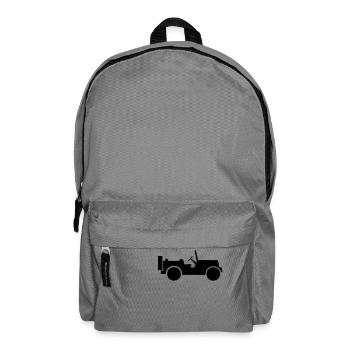 military jeep car Kids' Shirts - Backpack - elephant grey - Front