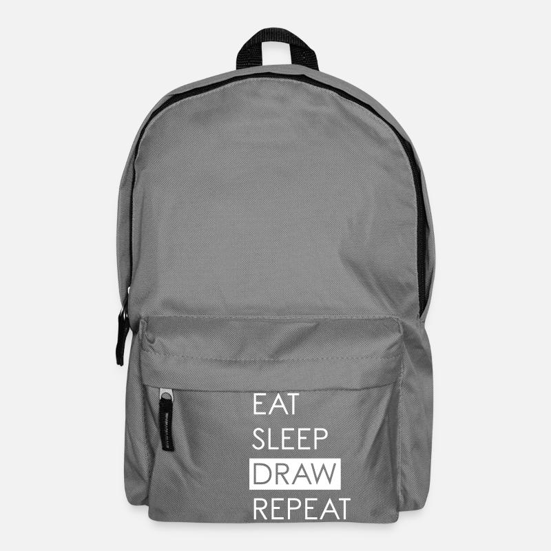 EAT SLEEP DRAW REPEAT - The life of the creative - Backpack - elephant grey