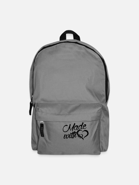 Made with Heart - Baby -Neugeborenes-Familie-Kind - Rucksack - Mittelgrau