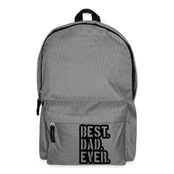 stamp text dad best ever love dad best world v - Backpack - elephant grey - Front