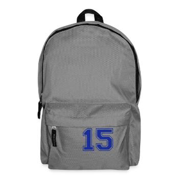 15 - Nummer - Zahl - Rucksack - Mittelgrau - Vorne