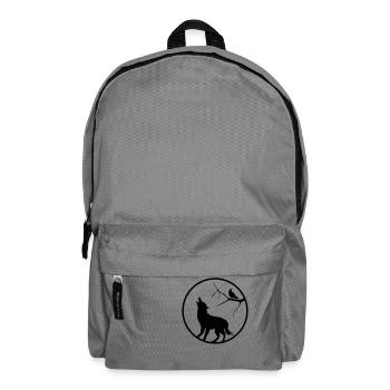 Wolf in Moon Shine - Wolf im Mondlicht - Rucksack - Mittelgrau - Vorne