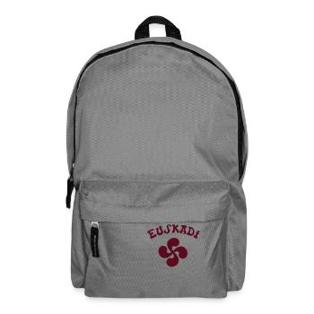 Croix Basque Rouge vectoriel - Sac à dos - gris éléphant - Devant