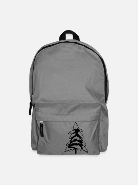 winter kalt schnee weihnachtsbaum tannenbaum tanne - Rucksack - Mittelgrau