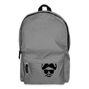 funny_hair_mustache_man - Backpack - elephant grey - Front