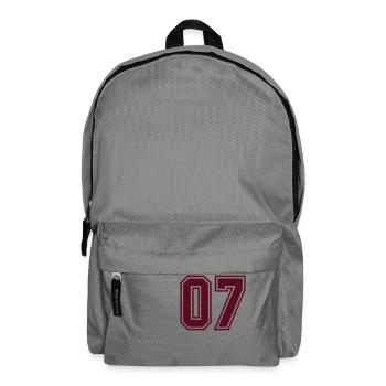 07 sports jersey football number mono - Rucksack - Mittelgrau - Vorne