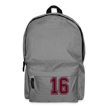 16 sports jersey football number mono - Sac à dos - gris éléphant - Devant