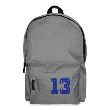College Numbers, Nummern, Sports Numbers, 13 - Sac à dos - gris éléphant - Devant