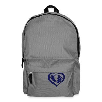 Herz Füße - Rucksack - Mittelgrau - Vorne