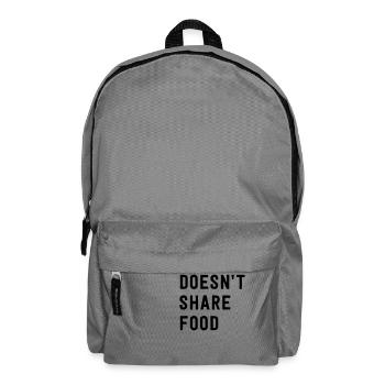 Doesn't share food - Backpack - elephant grey - Front