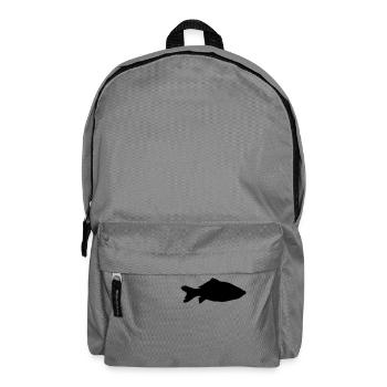 fish carp silhouette - Rucksack - Mittelgrau - Vorne