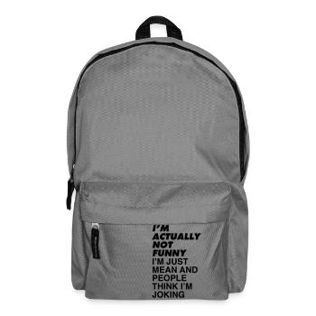 ICH BIN NICHT LUSTIG - Rucksack - Mittelgrau - Vorne