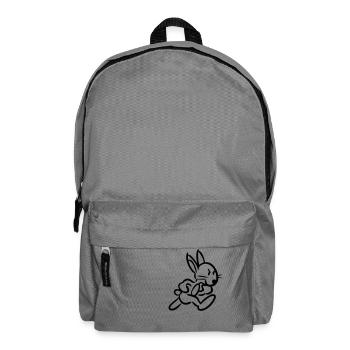 Laufender Hase - Rucksack - Mittelgrau - Vorne