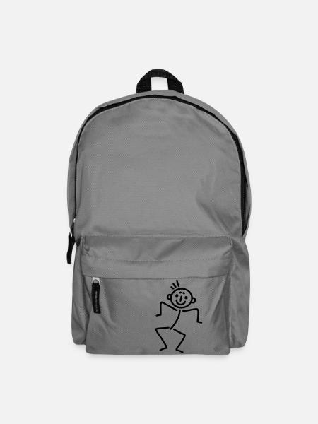 Strichmännchen lässig - Rucksack - Mittelgrau