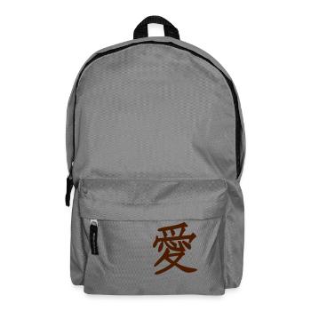 Love Kanji - Sac à dos - gris éléphant - Devant