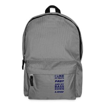 i like my beats fast and my bass down low - Rucksack - Mittelgrau - Vorne