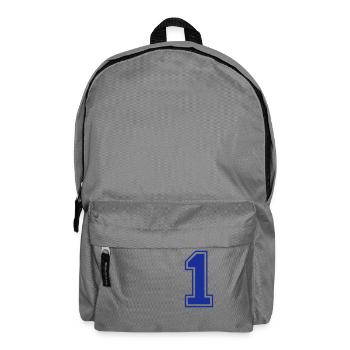 1 - Nummer - Zahl - Rucksack - Mittelgrau - Vorne