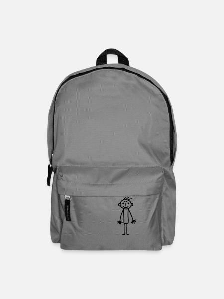 Strichmännchen Kinderbild - Rucksack - Mittelgrau