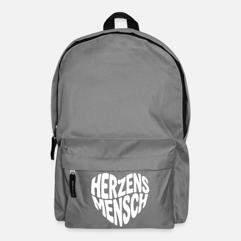 Herzensmensch Herzform - Rucksack - Mittelgrau