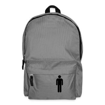 WC-Zeichen für Männer - Rucksack - Mittelgrau - Vorne
